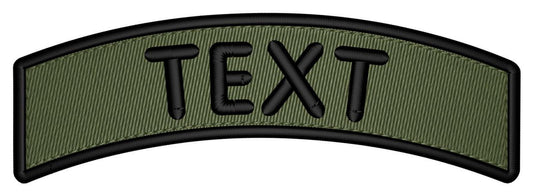 Tygmärke (patch) bågformad 100x25mm