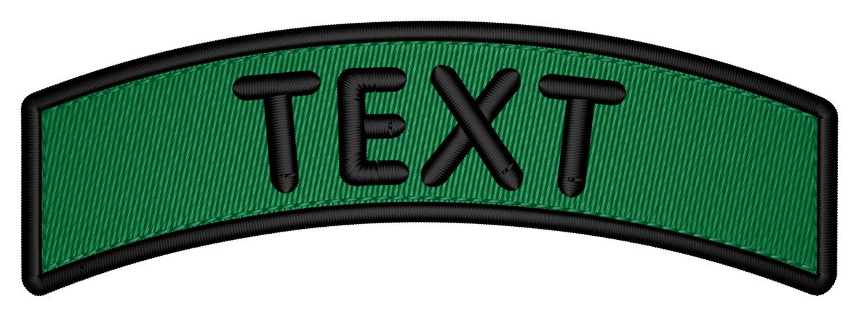Tygmärke (patch) bågformad 100x25mm