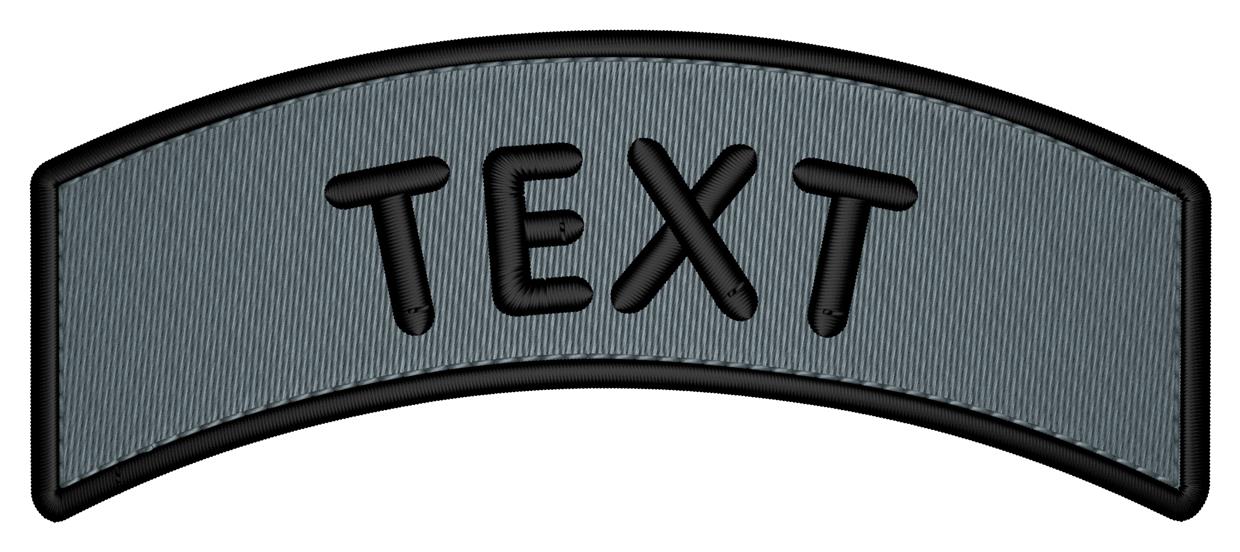 Tygmärke (patch) bågformad 100x30