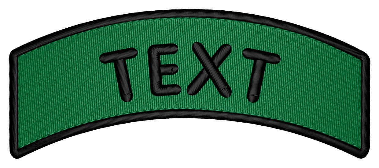 Tygmärke (patch) bågformad 100x30