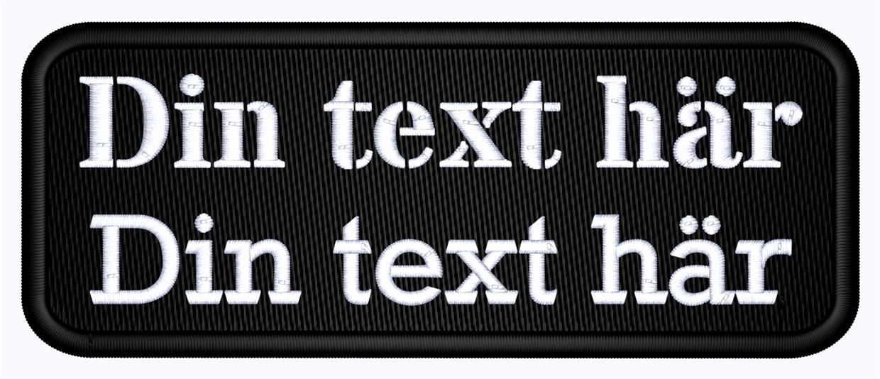 Patch 100x40mm Runda hörn