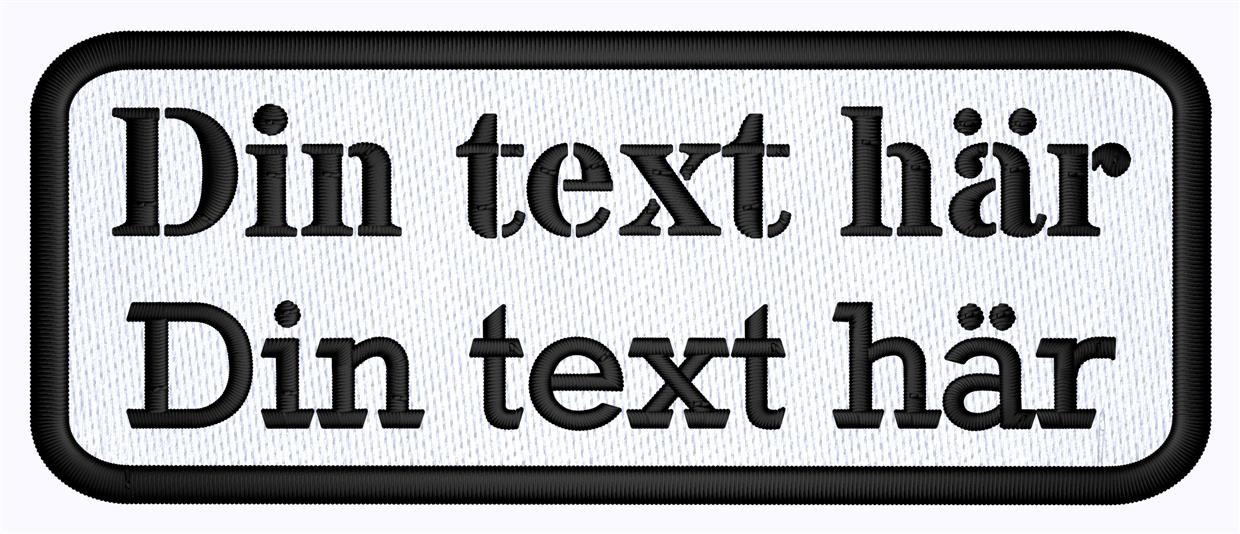 Patch 100x40mm Runda hörn