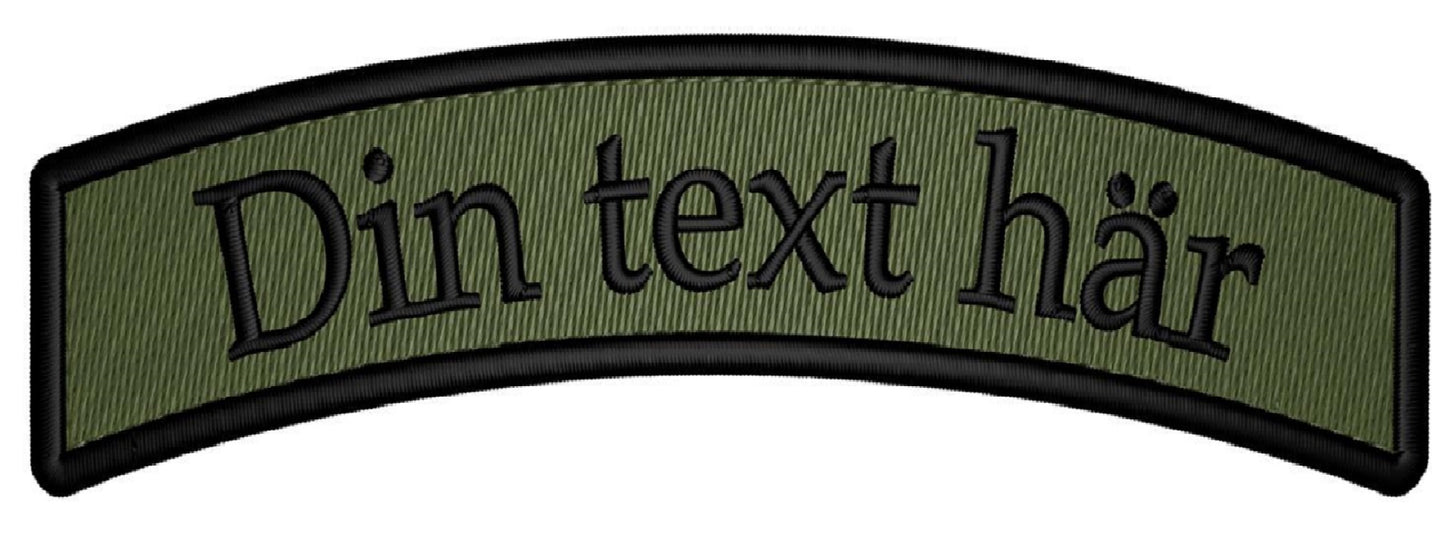 Tygmärke (patch) bågformad 120x25mm