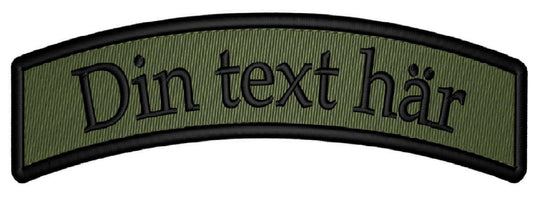Tygmärke (patch) bågformad 120x25mm