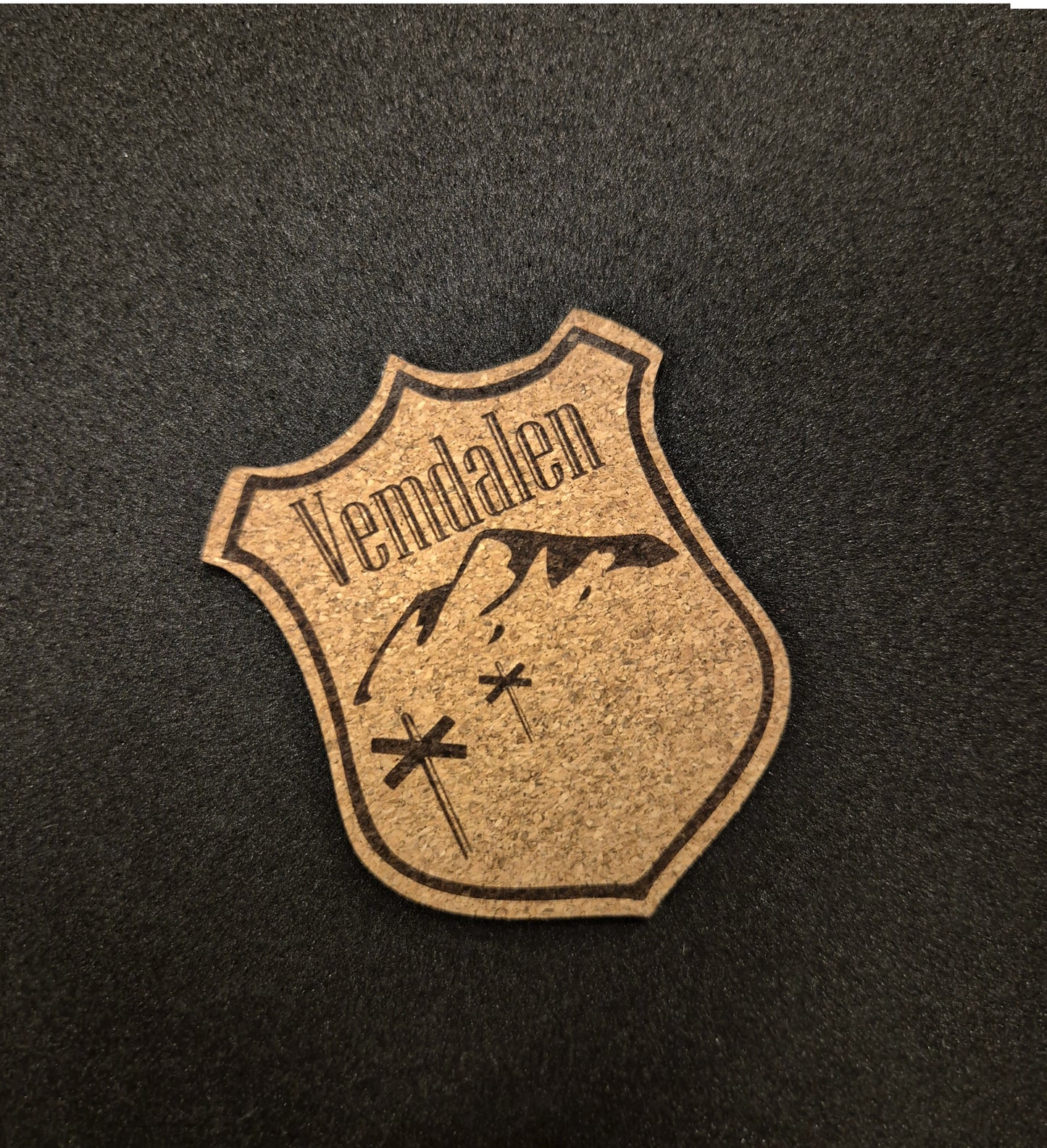 Konstläderpatch (kork) Vemdalen