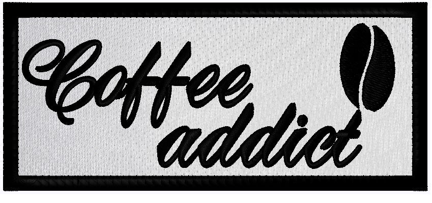 Coffee addict patch 100x40mm