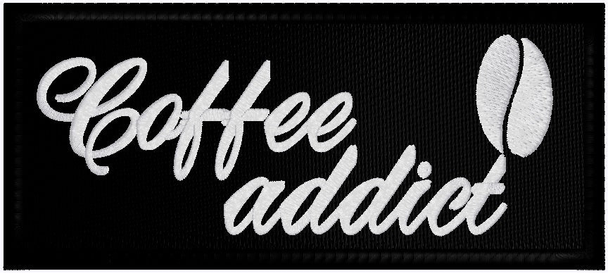 Coffee addict patch 100x40mm