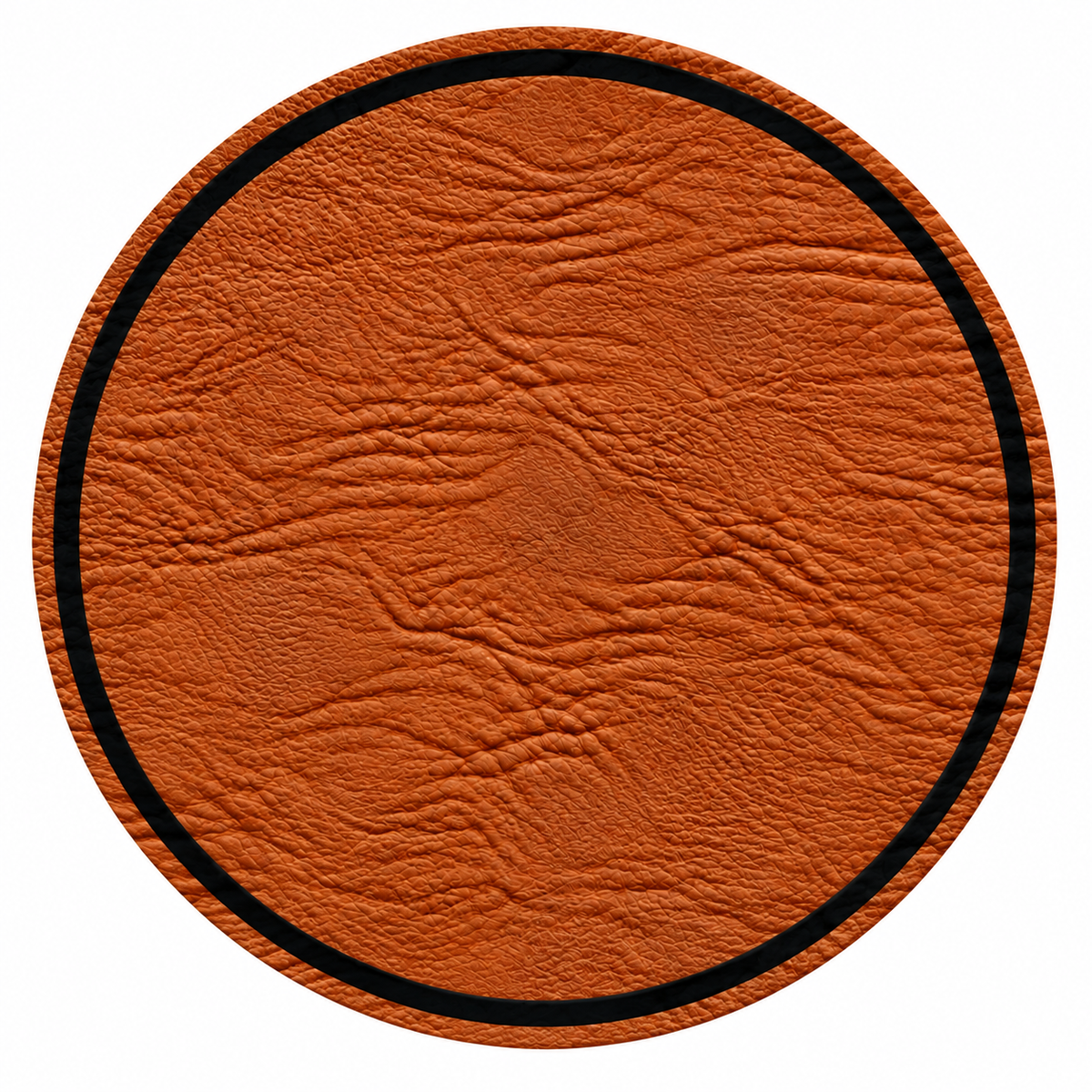 Konstläderpatch (Rawhide brown) rund