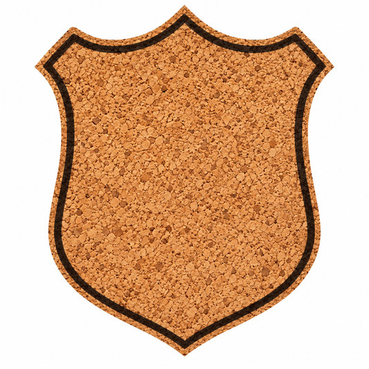 Konstläderpatch (kork) treuddad