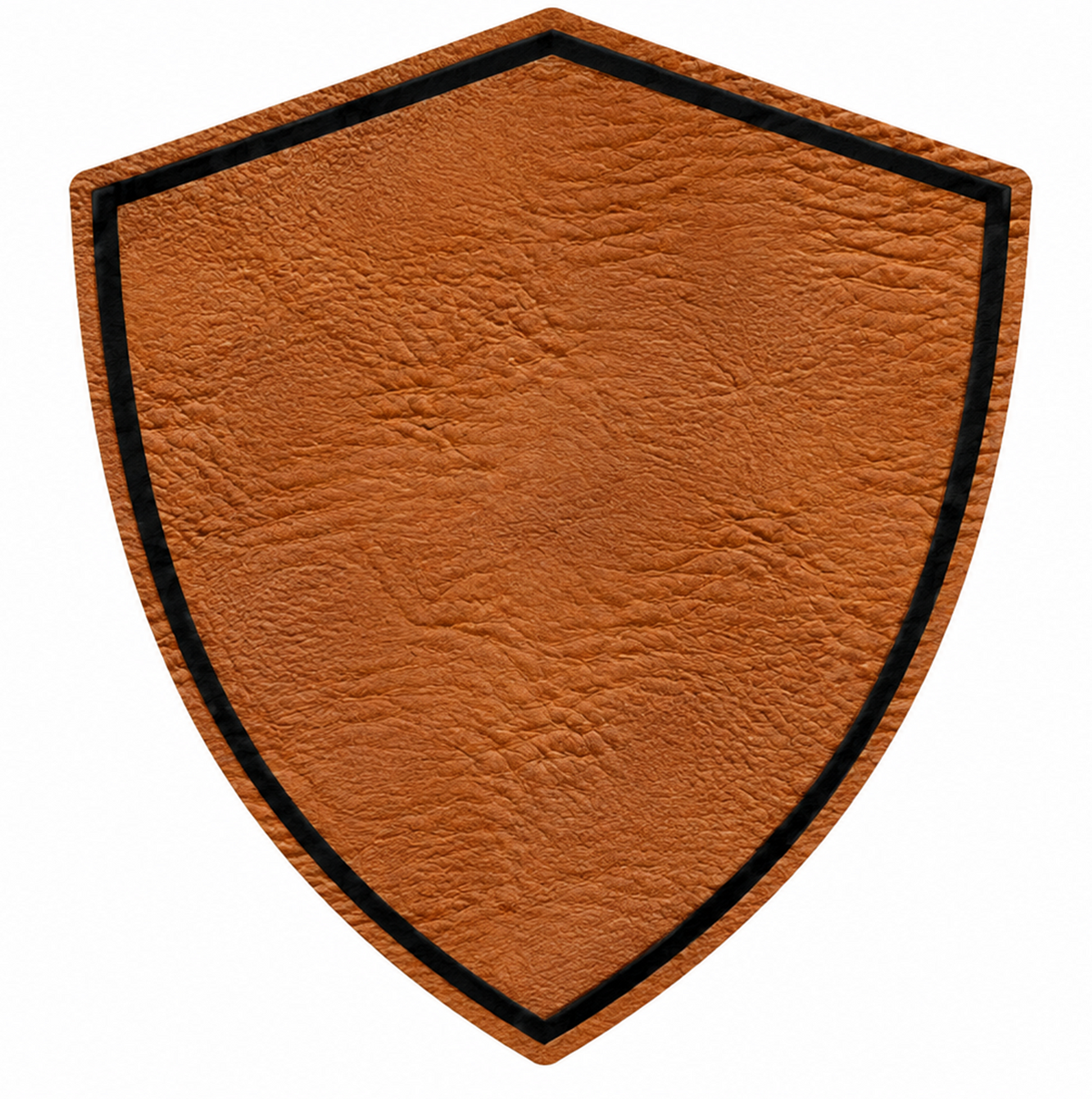 Konstläderpatch (Rawhide brown) sköld
